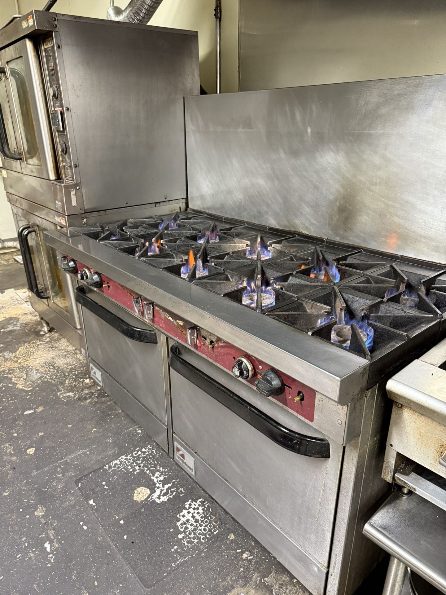 Southbend 10 Burner Range W/ Double Convection oven
