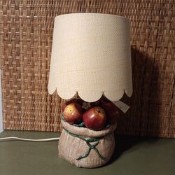  Vintage Italian Majolica Pottery Lamp