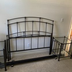 Full Size Bed Frame W/lamp 