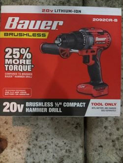 Bauer Brushless 1/2 Inch Compact Hammer Drill