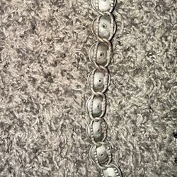 vintage Mexican sterling silver gemstone bracelet