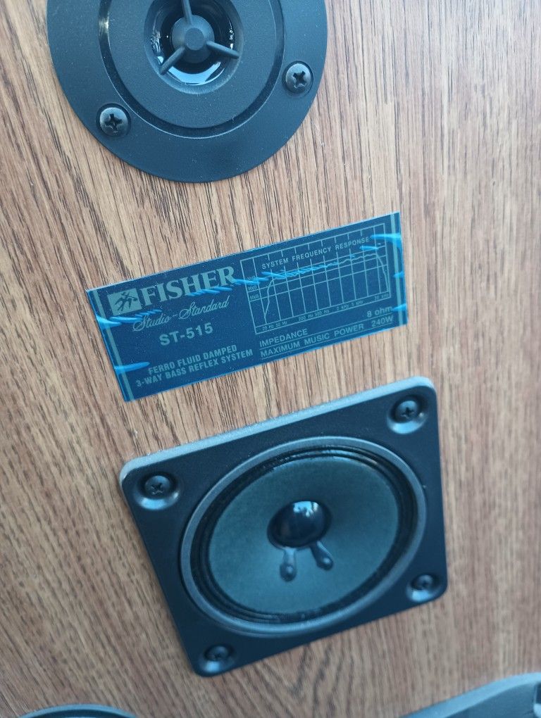 Vintage Fisher Speakers ST-515 & Two Other Box Speakers