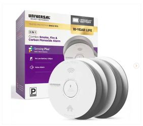 2-Pack 10-Year Battery Combination Smoke and Carbon Monoxide Detector - New