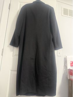 Nordstrom Black Wool Peacoat Long Overcoat