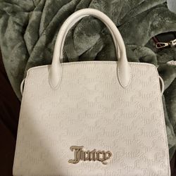Juicy Couture medium size luxury leather bag (white)
