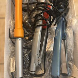 Box Of 24 Curling Iron And Hair Straightener All Working  Great Condition Not Junk 