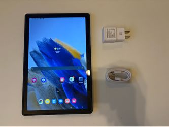 Samsung Galaxy Tab A8 with charger and case