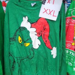 XL Or XXL Adult Grinch Crew Neck