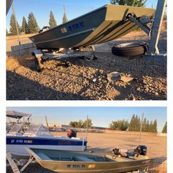 Aluminum Fishing Boat, 8 Hp Four Stroke Motor