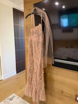 Terani Couture 242GL3248 Blush Size 12 Gown - New With Tags