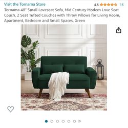 48” Small Loveseat Sofa For Sale