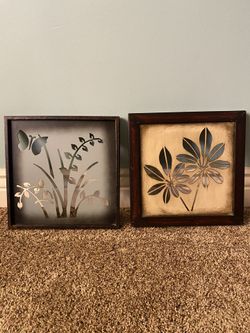 Two 12x12 metal cutout pictures