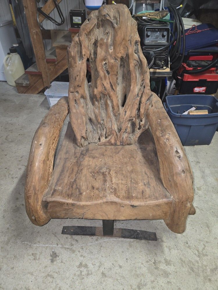 Wood Burl Chair