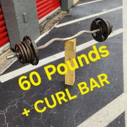 $100 Used Weight Plates 100POUNDS + used Curl Bar. Delivery fee