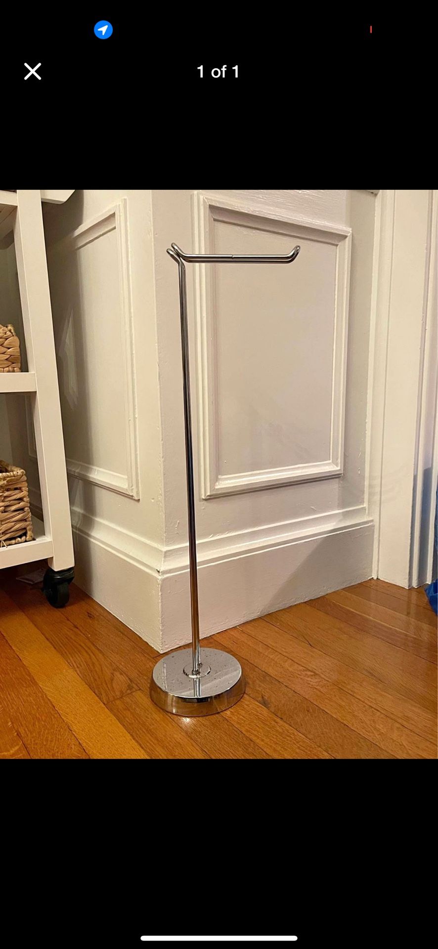 Freestanding Chrome Toilet Paper Holder
