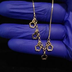 Adjustable Italian 925 gold over sterling silver star charm bracelet