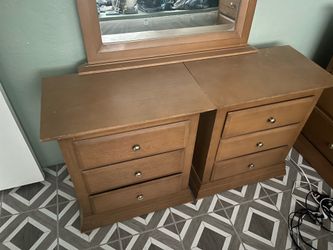 Dresser two night stands and mirror