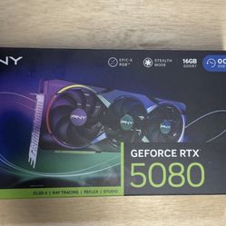 PNY GeForce RtX 5080 16gb OC GDDR7 express 5.0 graphics card triple fan 