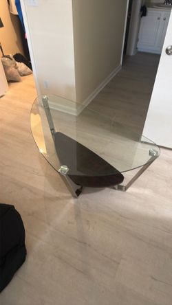 Glass coffee table