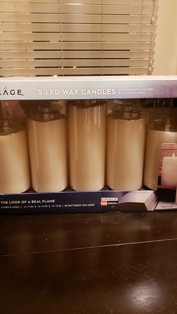 5 LED Wax Candles with remote