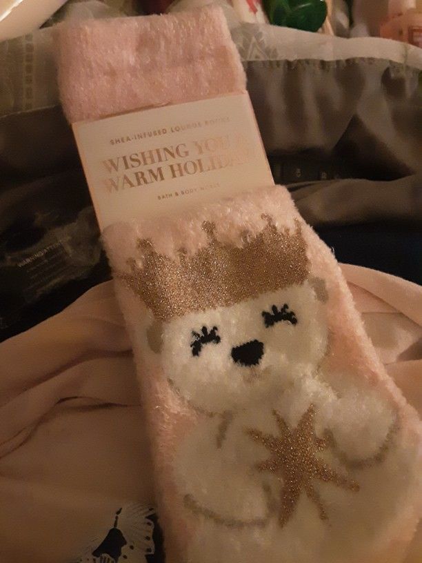 Brand New BATH And Body Polar Bear Socks