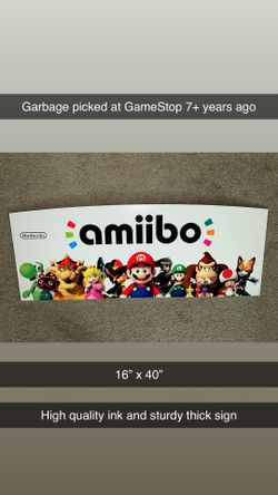 Nintendo Amiibo High Quality Sign Mario Yoshi DK Bowser Peach