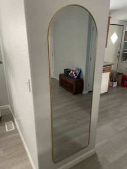Gold arch mirror 64”x 21”