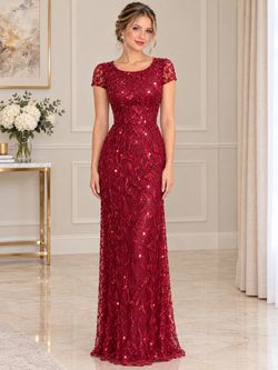 Red Sequin Maxi Dress