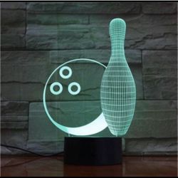 Bowling Ball And Pin LED Nightlight Table Lamp