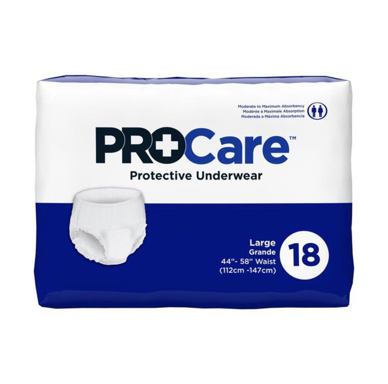 ProCare Adult Underwear/Pampers Large (Case of 72)
