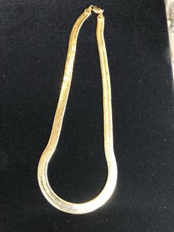 14 kt gp herringbone necklace