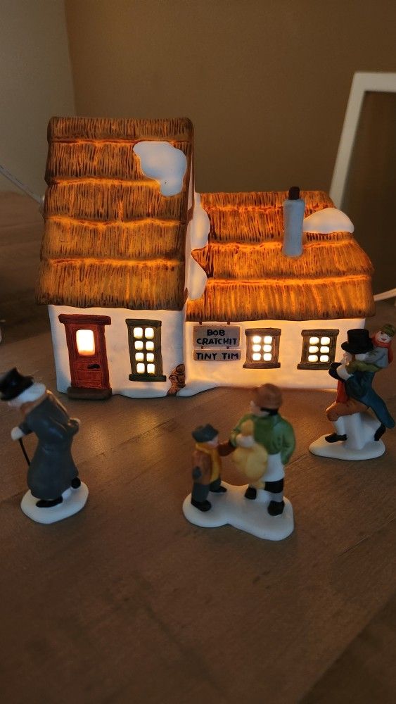 Dept 56 Bob Cratchit Tiny Tim House ans Figurines 