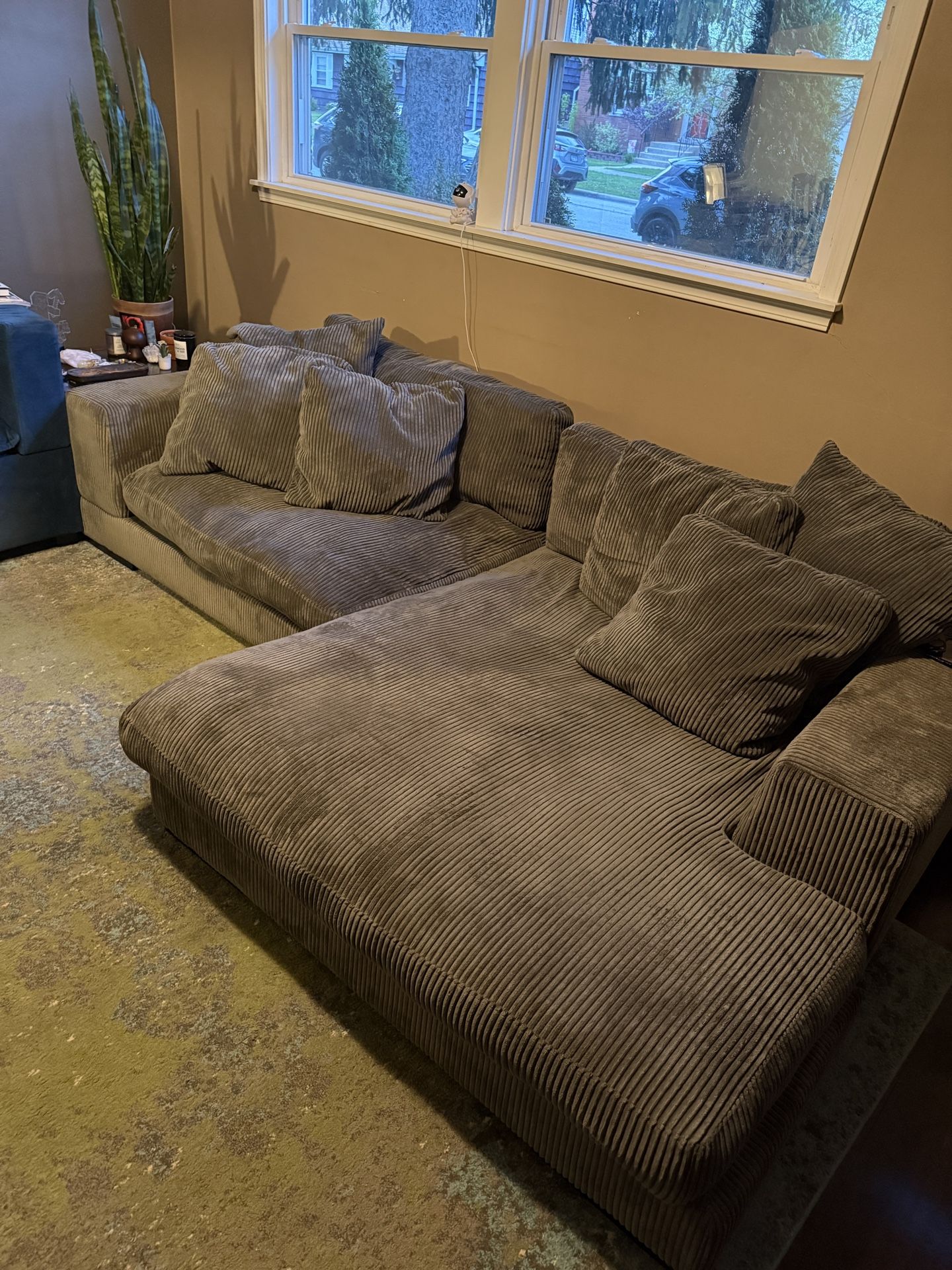 Deep Grey Sectional Couch