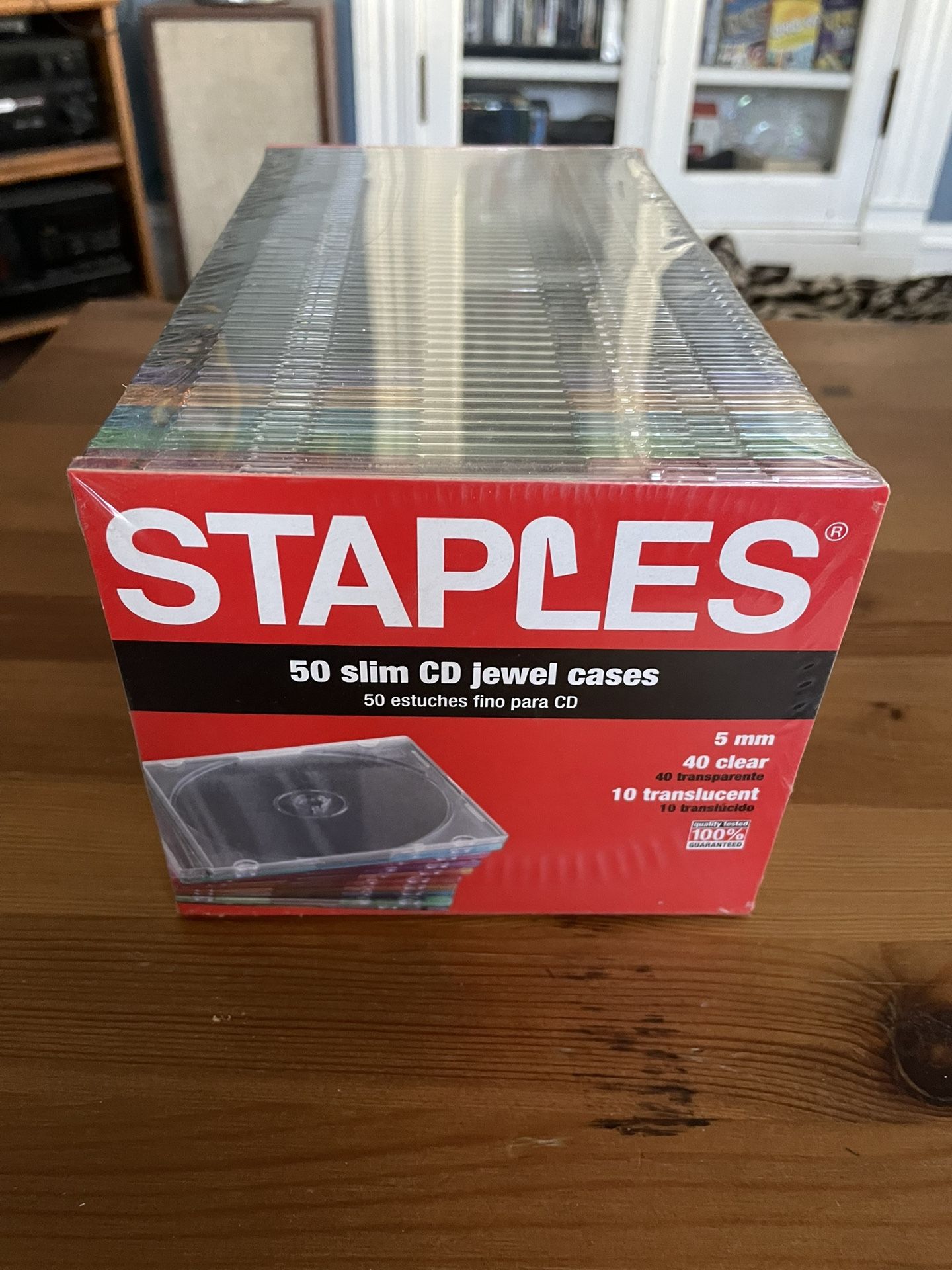 Slim CD Cases, 50 Pack