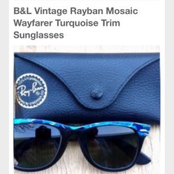 Rayban  Vintage Turquoise  & Gold