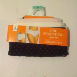Warner's Women's Blissful Benefits Side-Smoothing Comfort Microfiber Hipster 3-Pack