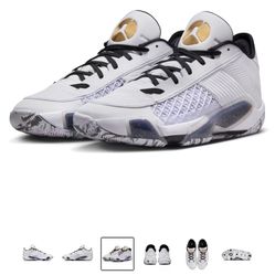 BNWOB Nike Men's 38 Air Jordan-  Low In White SIZE 11