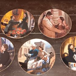 5 Gone With The Wind Collectors Plates