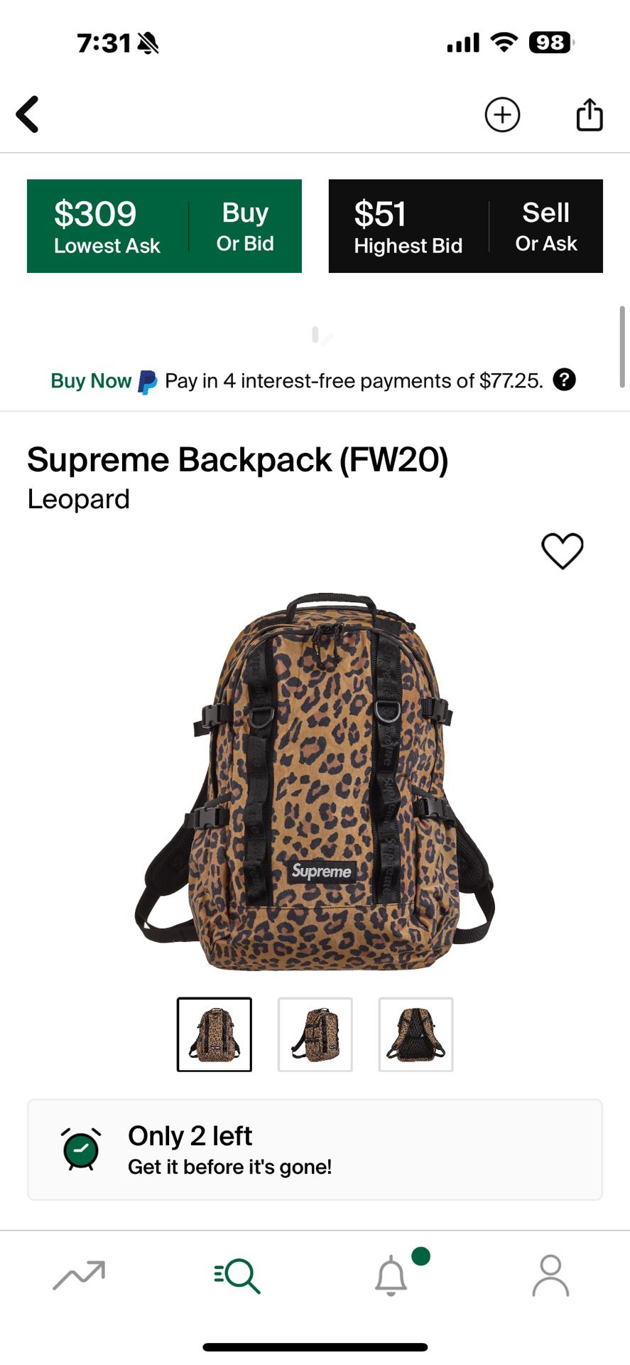 Supreme Backpack (FW20)