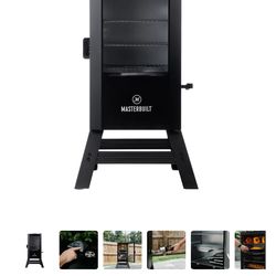 Masterbuilt 30 inch smoker with cover and two bags of wood chips