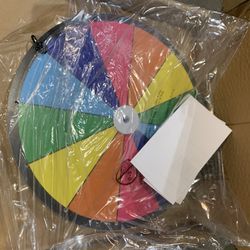 12" Prize Wheel 12 Slots Tabletop Spinning Wheel for Prizes