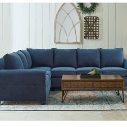 🚚Ask 👉Sectional, Sofa, Couch, Loveseat, Living Room Set, Ottoman, Recliner, Chair, Sleeper. 

✔️In Stock 👉Jessie Navy Rolled Arm Sectional
