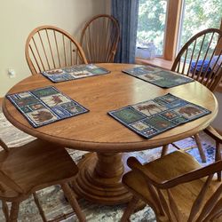 Oak Table And Chairs 