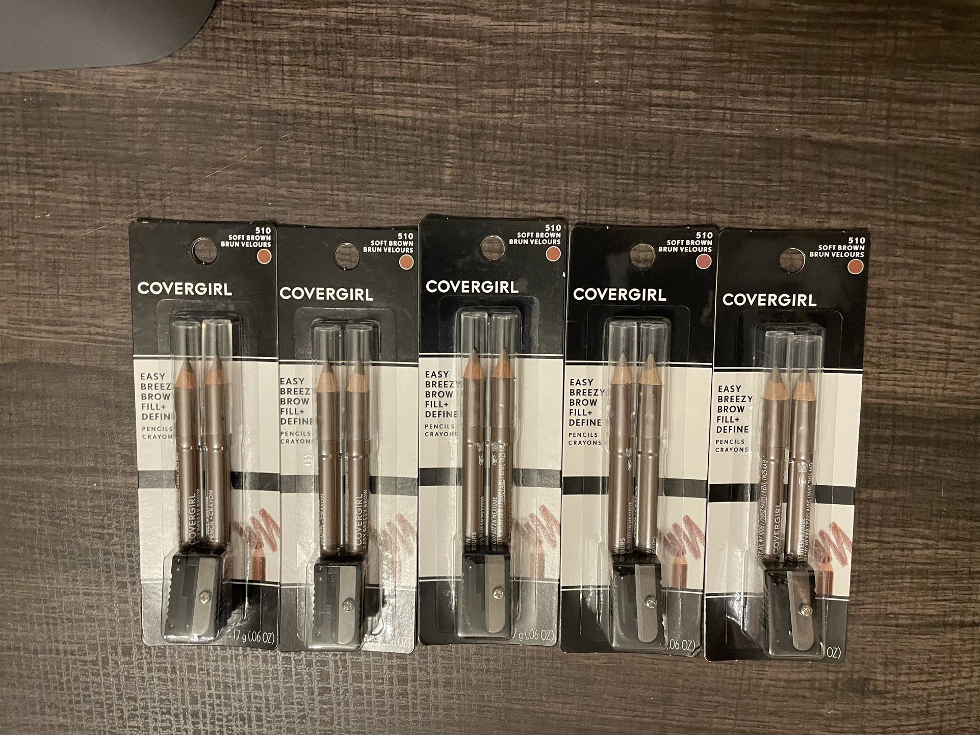 Set Of 5 Eyeliner/ Eyebrow Pencils