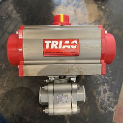 Triac Controls 3R80SRV Spring Return High Temp Actuator w/ 1" 88 Series Valve – 24VDC – Model 88-TS-100/3RFS-DX-F