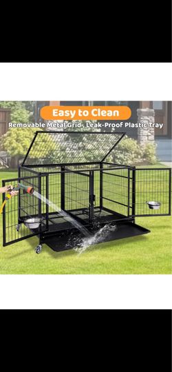 Dog pet cage kennel size 43 with divider and feeding bowls new in box 📦