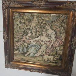 Art  French Aubusson Jaquar Tapestry, 1980s