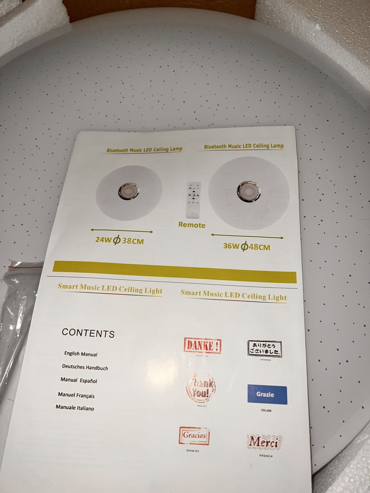 Bluetooth/LED Celling Lamp 
