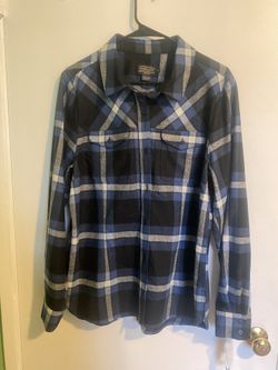 PENDLETON Women’s New With Tags Blue Black Checker Size XL Wool Flannel For Sale 