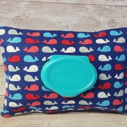 Whales Pampers Wipes Cover 